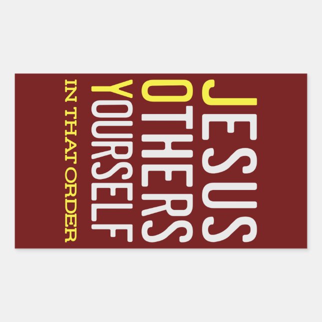 JOY - Jesus, Others, Yourself - Sticker (Front)