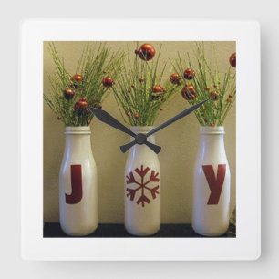 "JOY JOY JOY" CHRISTMAS CLOCK