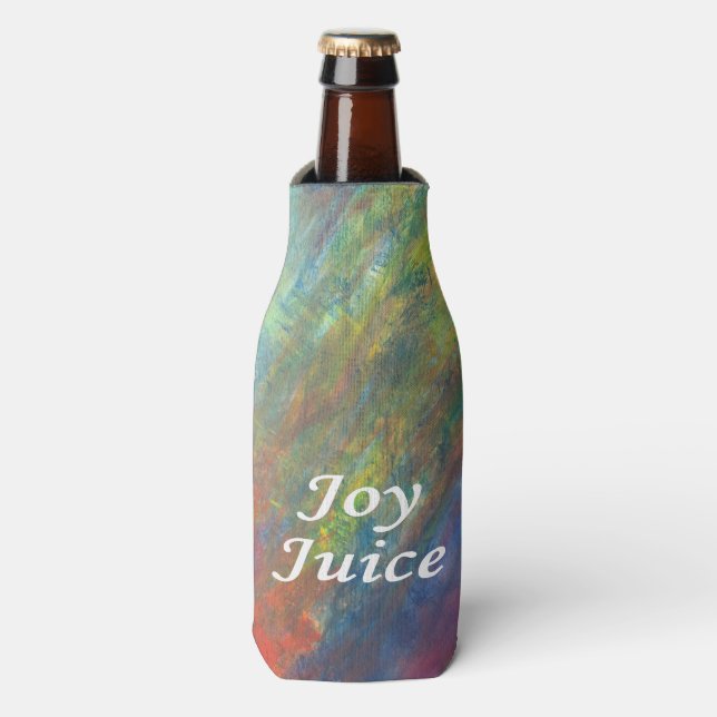 Joy Juice | Script Adult Alcohol Beverage Humour Bottle Cooler (Bottle Front)