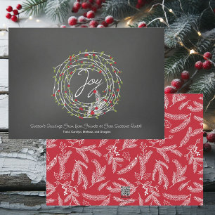 Joy Laurel Wreath With Berries Corporate Card