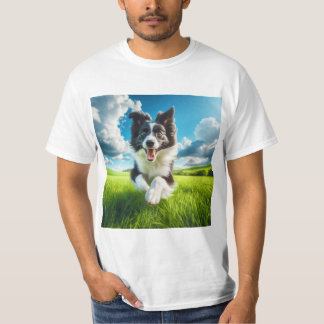 Joy Leap: Border Collie in the Field T-Shirt