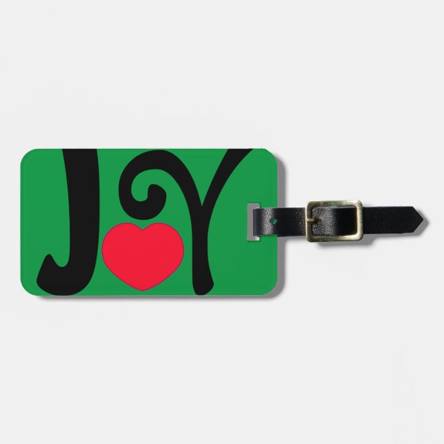 Joy Love Christmas Luggage Tag (Front Horizontal)