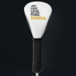 Joy Love Latkes Peace Hanukkah Funny Jewish Golf Head Cover<br><div class="desc">funny, jewish, latke, gift, birthday, chanukah, jew, holiday, menorah</div>