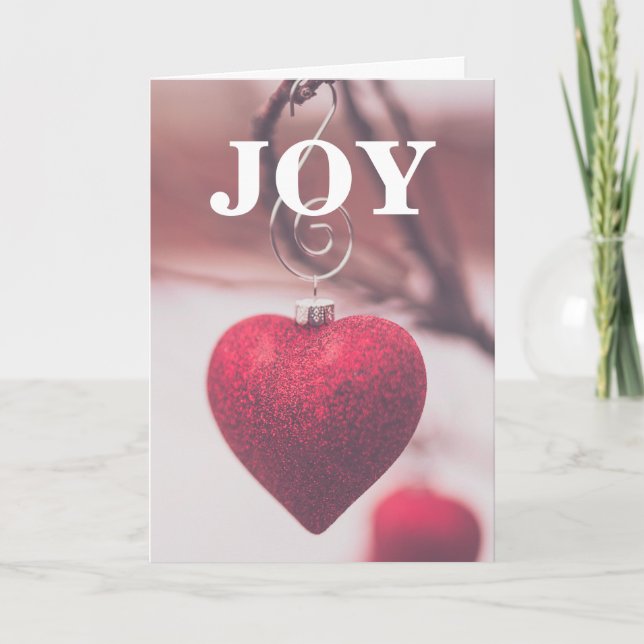 Joy Love Laughter Holiday Greeting Card (Front)