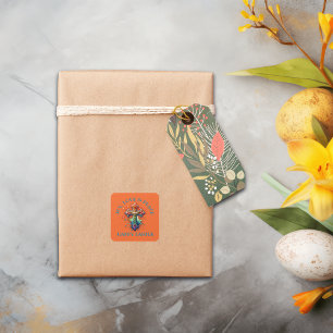 Joy, Love & Peace Happy Easter   Square Sticker