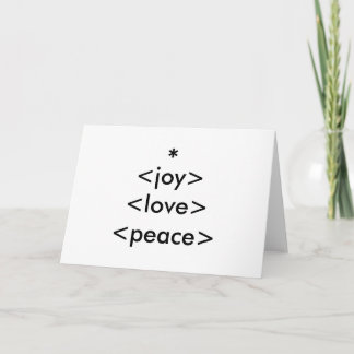 joy - love - peace holiday card
