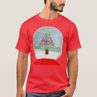 Joy, Love Peace Kindness tree, Christmas tree, Sno T-Shirt