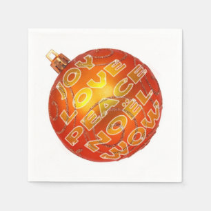 Joy Love Peace Noel Wow Ornament Napkins