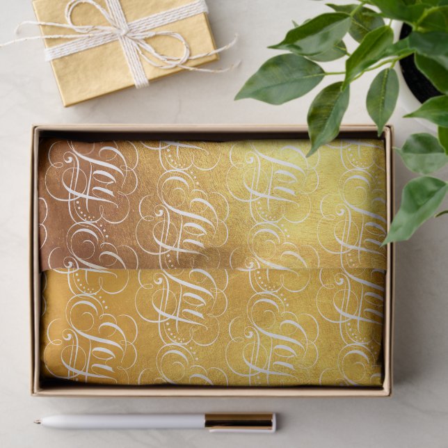 Joy - Luxurious Christmas Gold Faux Foil Tissue Paper (Gift)