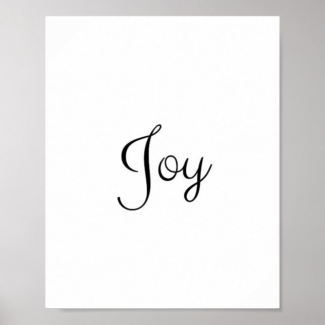 Joy Merry Christmas Calligraphy Font Poster (Front)