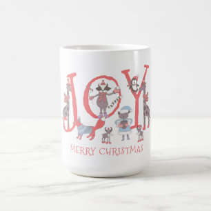 Joy Merry Christmas Winter Animals Coffee Mug