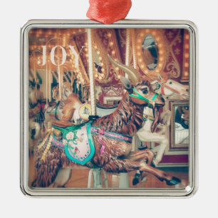 Joy Merry Goat Metal Tree Decoration