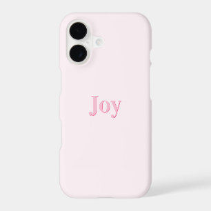 Joy Minimalist Pink iPhone Case