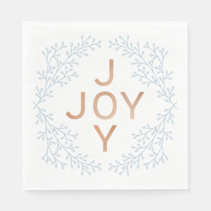 Joy   Modern And Elegant Christmas Napkin