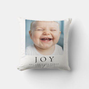 Joy Modern Family Photo Keepsake Cushion