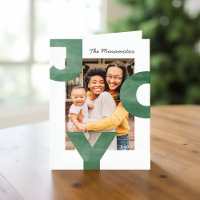 Joy Modern Simple Cool Typography Family Photo
