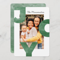 Joy Modern Simple Cool Typography Family Photo