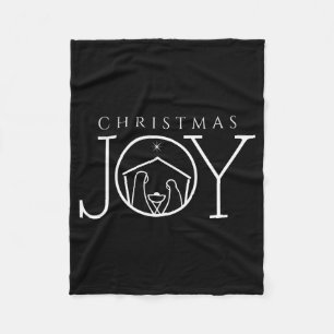 Joy Nativity Christian Religious Christmas  Fleece Blanket
