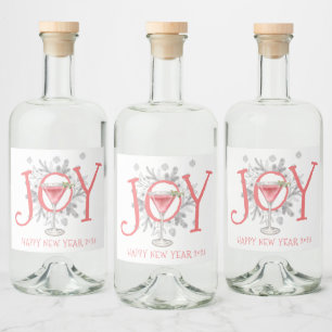 Joy New Year's Eve Party 2023  Liquor Bottle Label