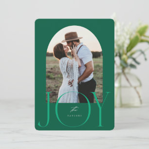 JOY Newlywed Just Married Christmas Card