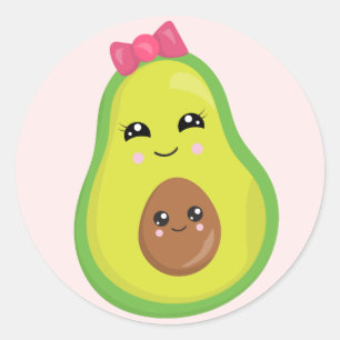 Joy of Avocados Classic Round Sticker
