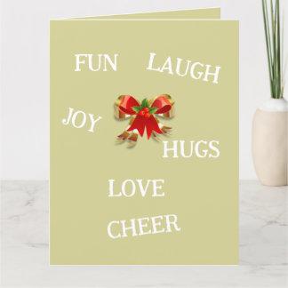 Joy of Christmas Folded Thank You Card