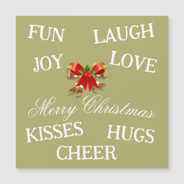 Joy of Christmas Magnetic Card (Front)
