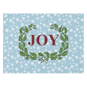 JOY OF CHRISTMAS TRADITIONAL AND ELEGANT CHRISTMAS TABLECLOTH