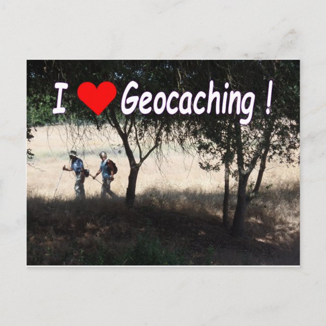 Joy of Geocaching postcard: Hikers Postcard (Front)