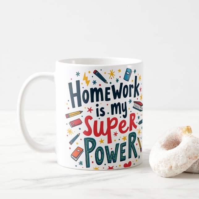 Joy of Studying -no6 Coffee Mug (With Donut)