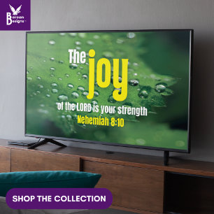 JOY OF THE LORD Christian Frame Art for TV  Poster