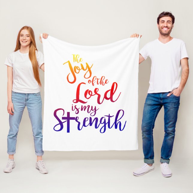 Joy of the Lord Fleece Blanket (In Situ)