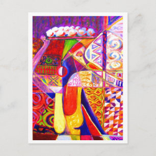 JOY OF TRADING  Postcard BY MOJI GBADAMOSI OKUBULE