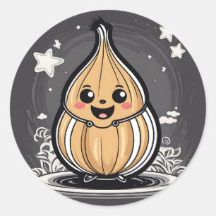 Joy Onion Adventure Classic Round Sticker