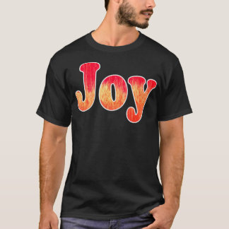 Joy Orange Red Hot Fire Colors Blue Christmas Holi T-Shirt