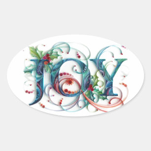 Joy Oval Sticker