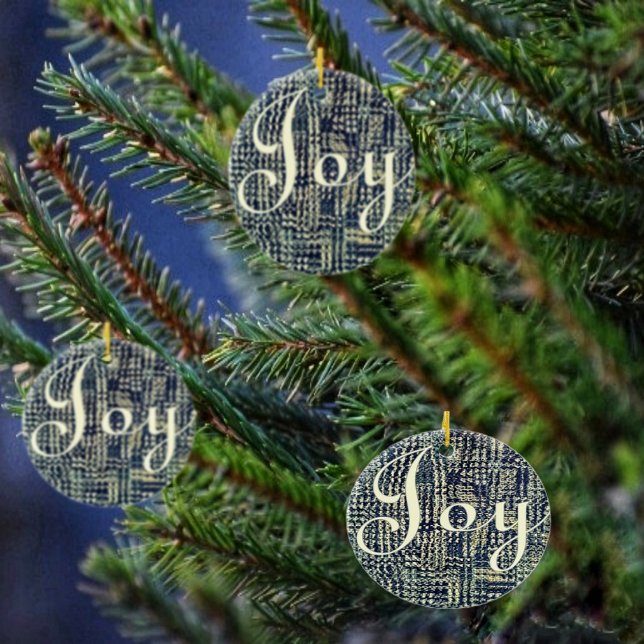 Joy Panes Ceramic Tree Decoration (This window-paned design, comes in several text versions, describing Christmas!)