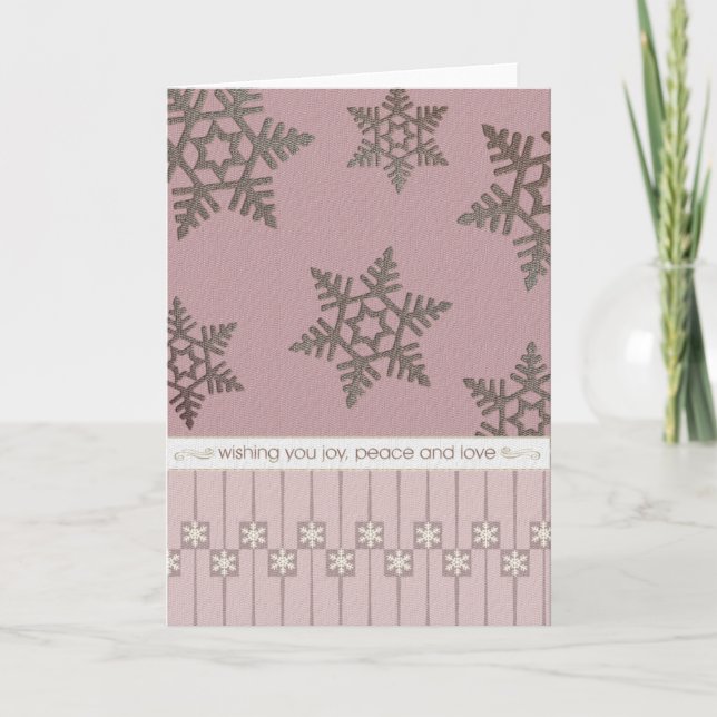 Joy, Peace and Love Holiday Card (Front)