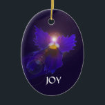 Joy & Peace Angel Ornament<br><div class="desc">This little Pansy flower became an angel just for your holiday tree. An original digital photo creation for the gardener,  flower admirer,  or angel in your life. Front says JOY,  reverse says PEACE.</div>