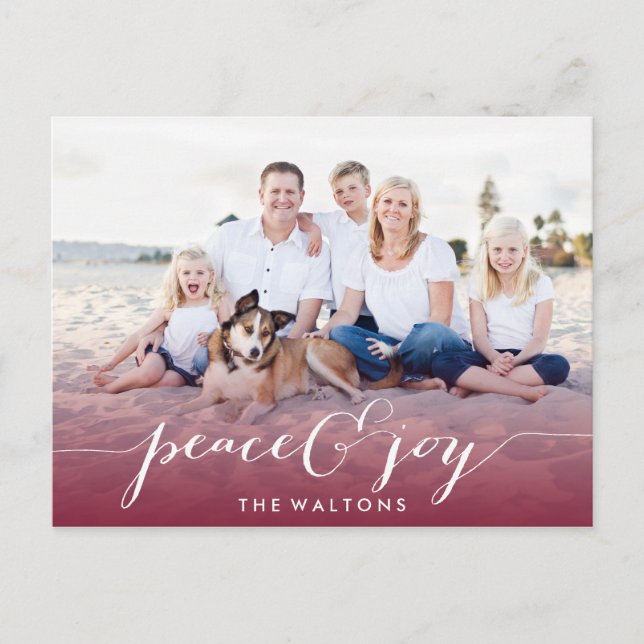 JOY & PEACE HOLIDAY PHOTO CARDS (Front)
