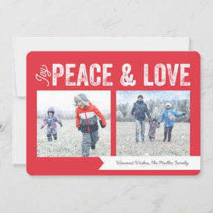 Joy Peace Love Banner 2-Photo Holiday