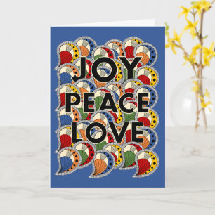 Joy Peace Love - Custom Background Color & Message Card