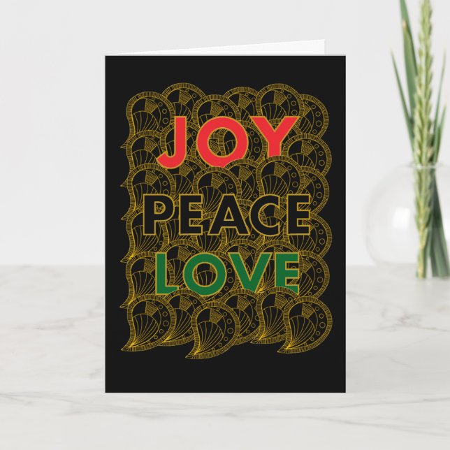 Joy Peace Love - Custom Colors & Message Card (Front)