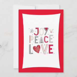 Joy! Peace & Love Holiday Card