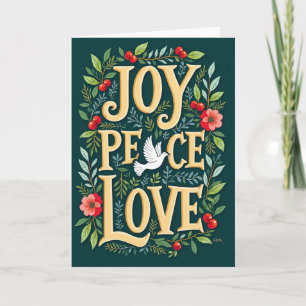 Joy Peace Love Holiday Card