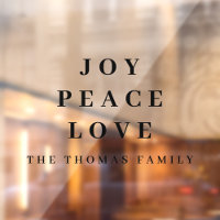 Joy Peace Love Minimal Christmas Family Name
