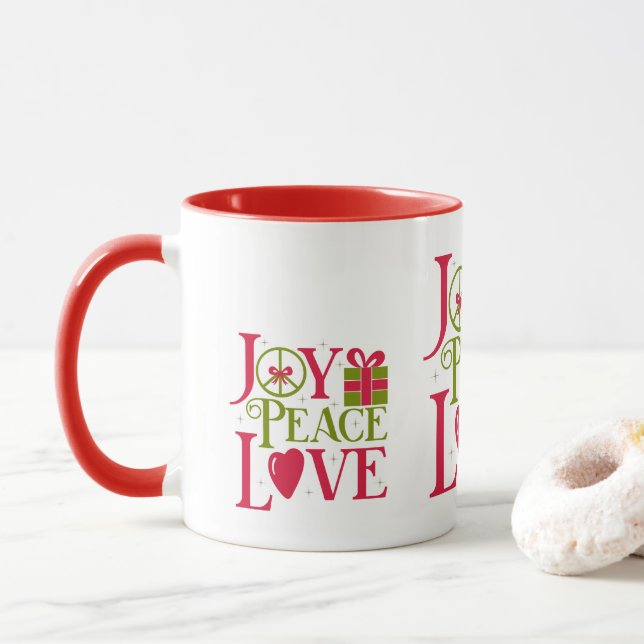 Joy Peace Love Mug (With Donut)