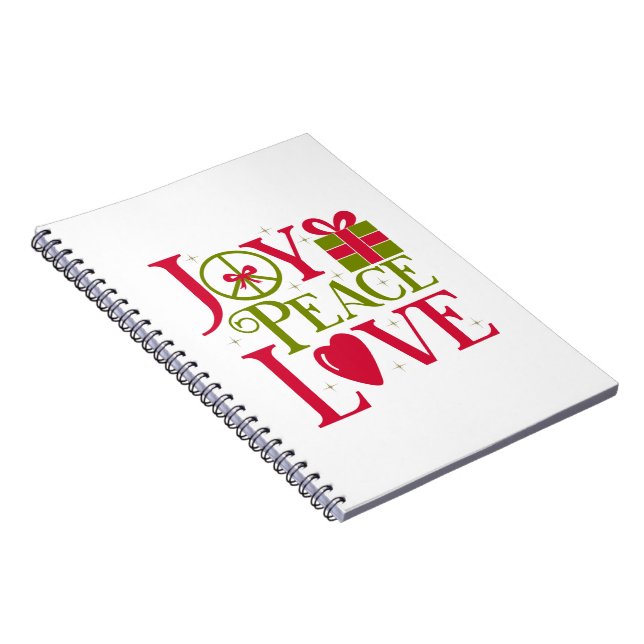 Joy Peace Love Notebook (Right Side)