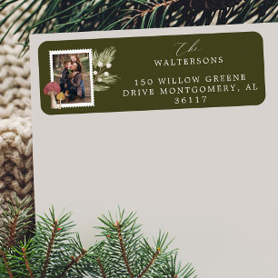 Joy Peace Love Watercolor Woodsy Mushrooms Photo