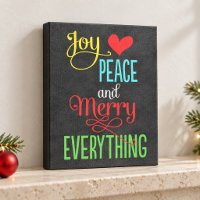 Joy Peace Merry Everything Chalkboard Christmas